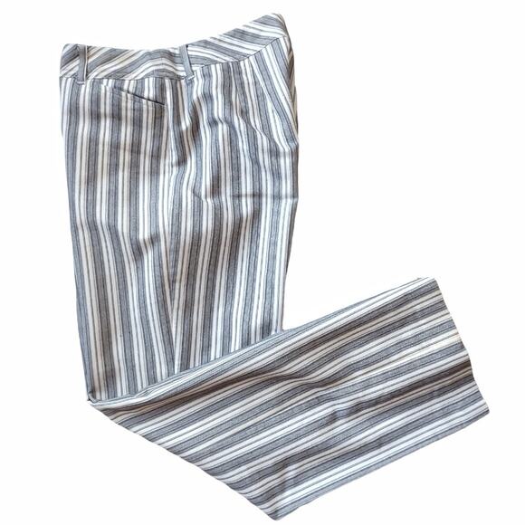 JONES WEAR SPORT Cropped Stretch Striped Pants Size 8 Academia Beach Career - Picture 7 of 12
